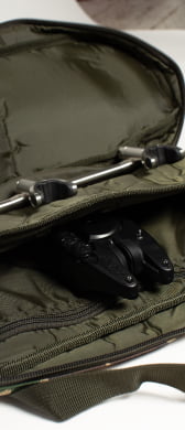 Three rod buzz bar bag open in green