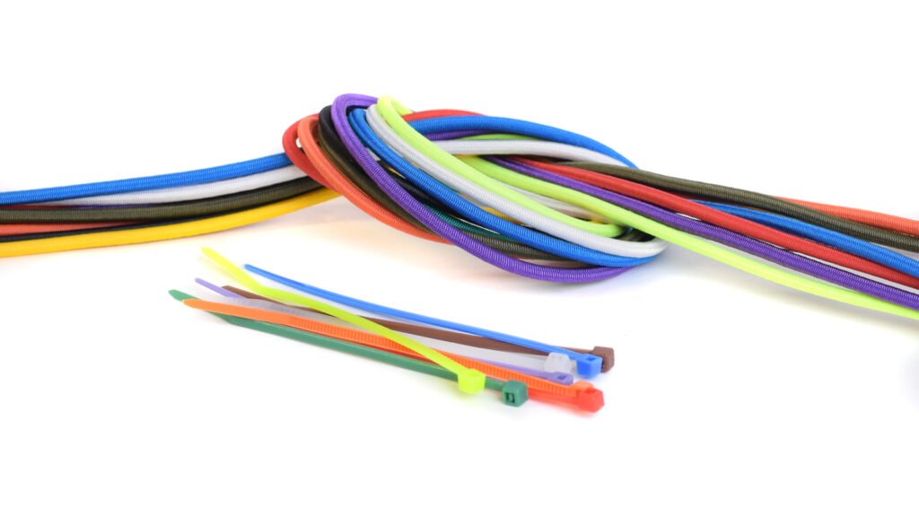 Rod locker cords tied in knot