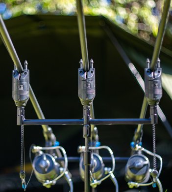 JAG Products - fixed buzz bars in use at lake with reels